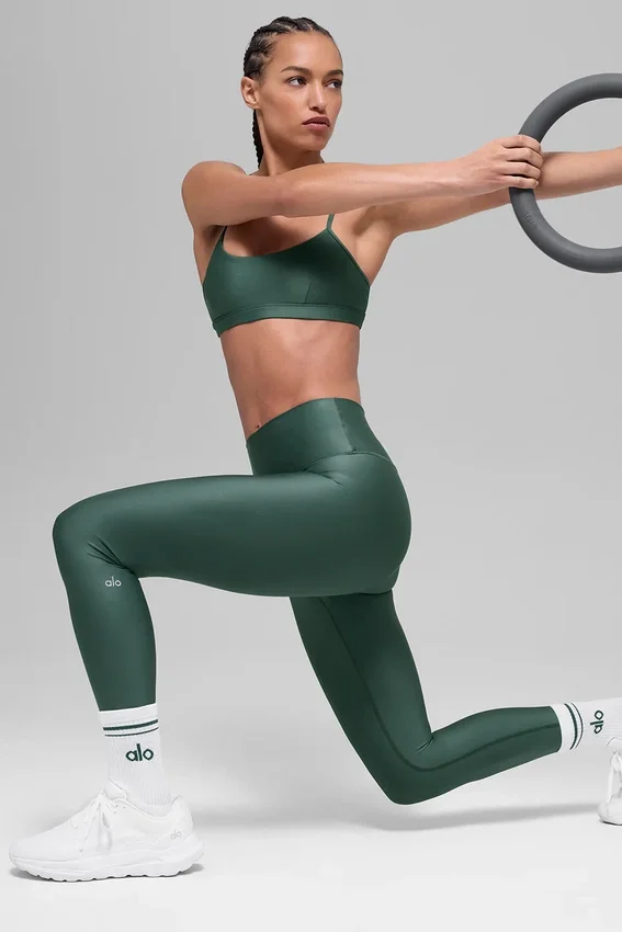 7/8-långa High-Waist Airlift Legging – klövergrön
