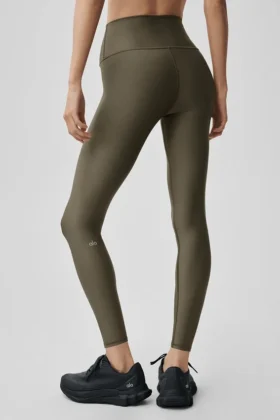 7/8-långa High-Waist Airlift Legging – Olive Tree