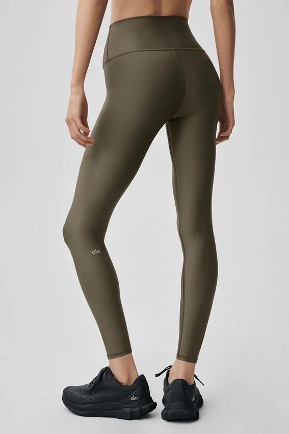 7/8-långa High-Waist Airlift Legging – Olive Tree