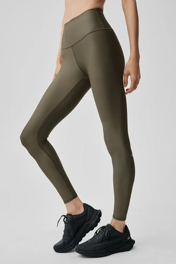 7/8-långa High-Waist Airlift Legging – Olive Tree