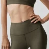 7/8-långa High-Waist Airlift Legging – Olive Tree
