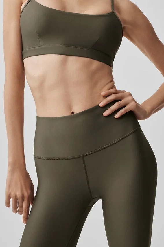 7/8-långa High-Waist Airlift Legging – Olive Tree