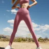 7/8-långa High-Waist Airlift Legging – Pink Wild Rose