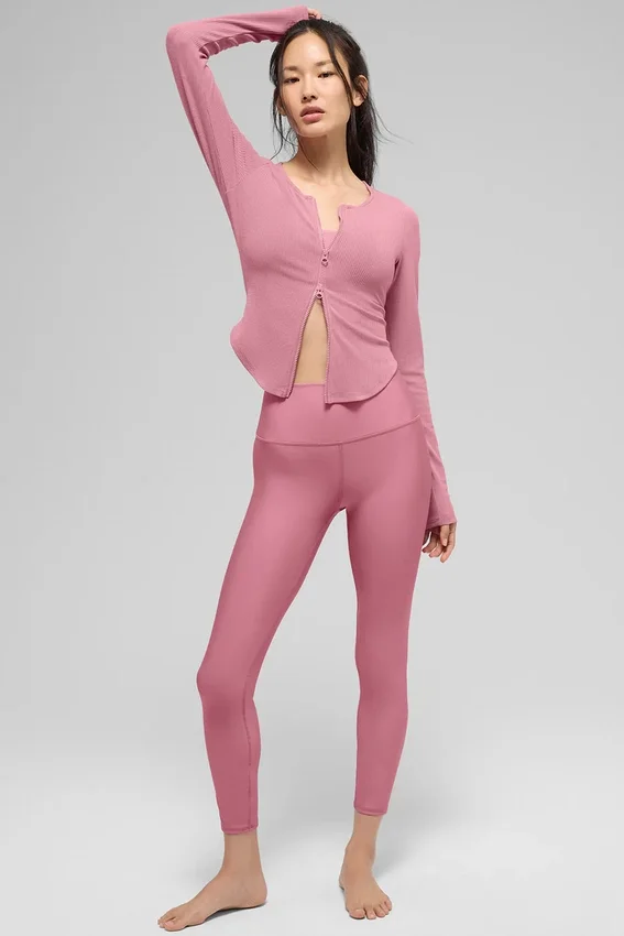 7/8-långa High-Waist Airlift Legging – Pink Wild Rose
