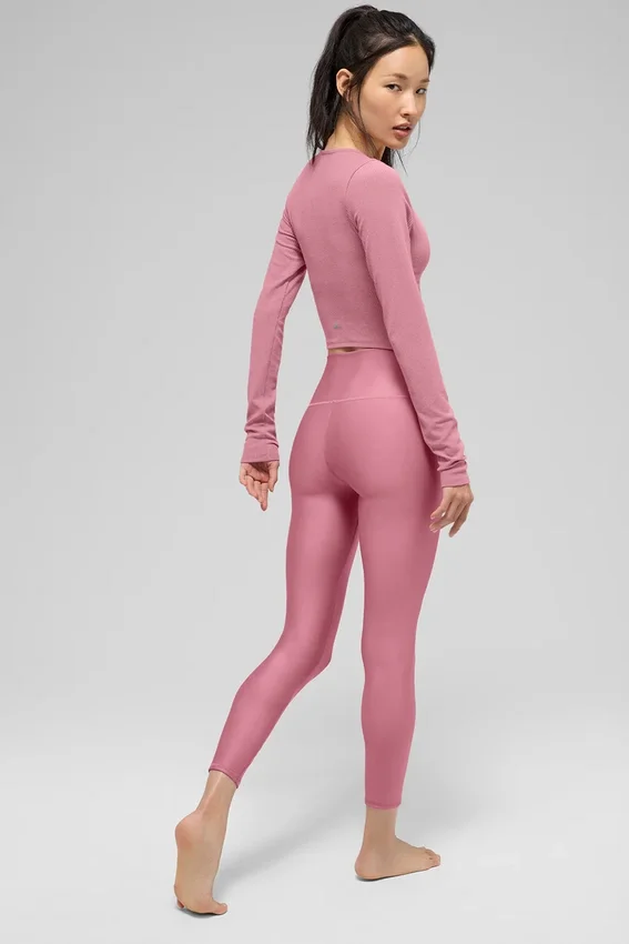 7/8-långa High-Waist Airlift Legging – Pink Wild Rose
