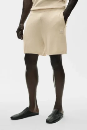 7" bomulls- och kashmirshorts Ever Soft – Sandy Beige