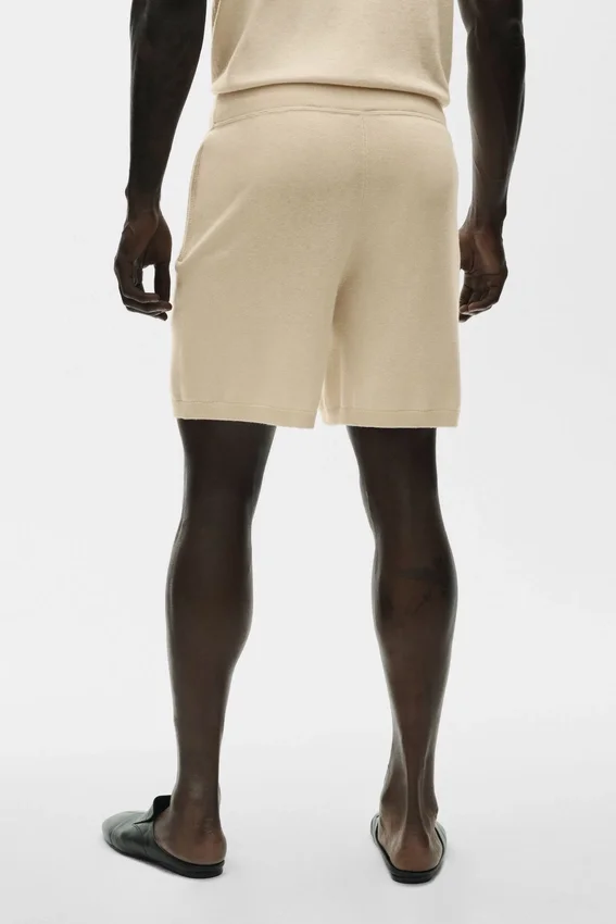 7" bomulls- och kashmirshorts Ever Soft – Sandy Beige