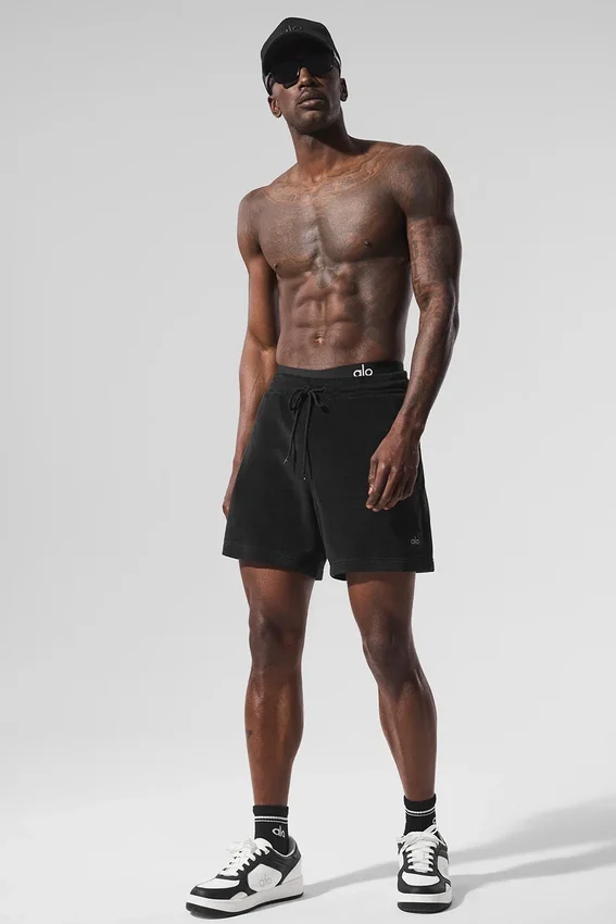7" Coastal Terry Shorts – Svart