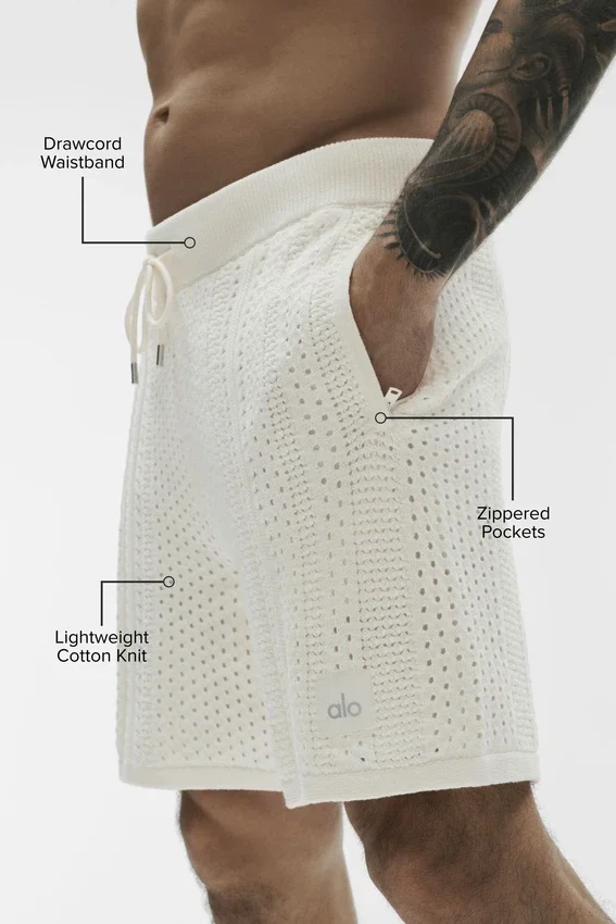 7" Coastline Knit Shorts – Ivory