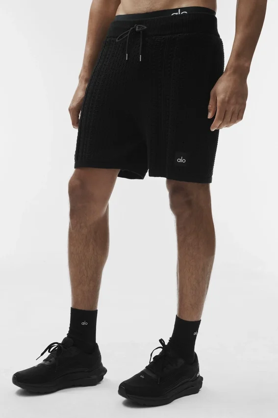 7" Coastline Knit Shorts – Svart