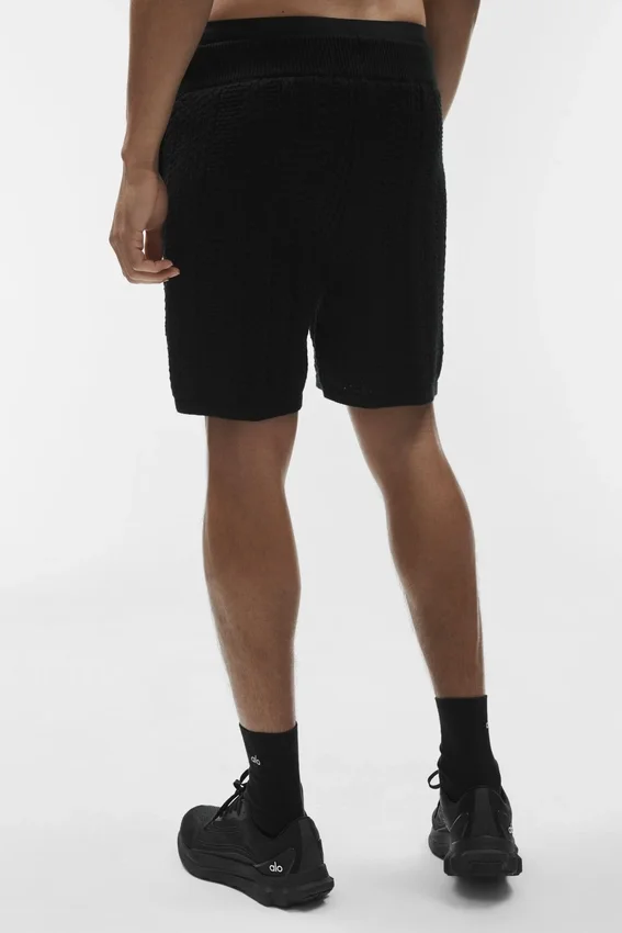 7" Coastline Knit Shorts – Svart