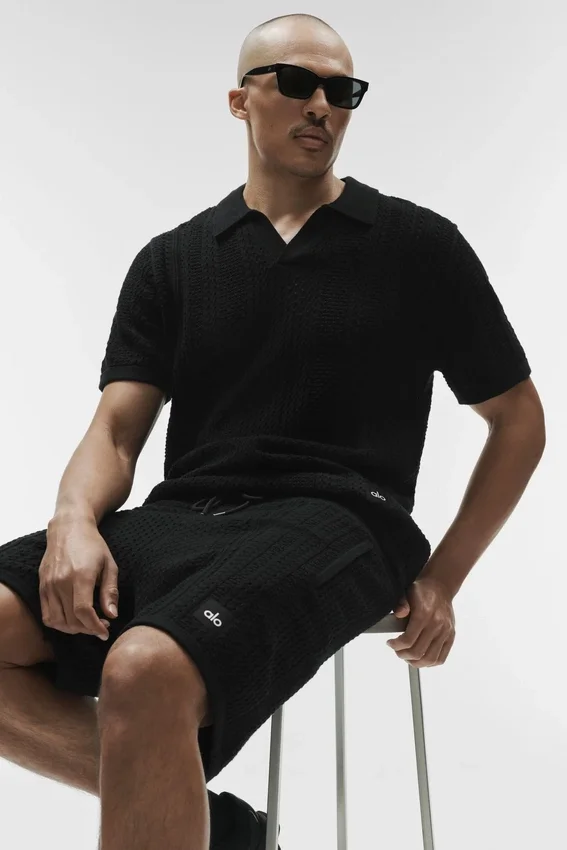 7" Coastline Knit Shorts – Svart
