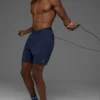 7" Conquer React Performance-shorts – marinblå