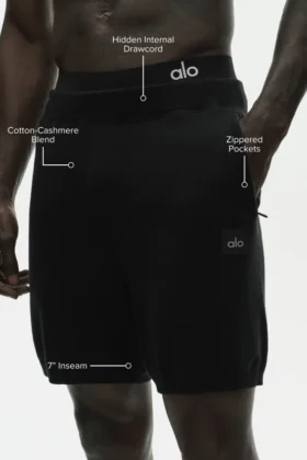 7″ Cotton Cashmere Ever Soft Shorts – svart