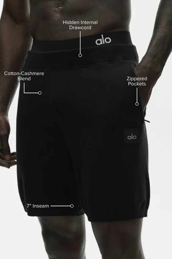 7" Cotton Cashmere Ever Soft Shorts – svart