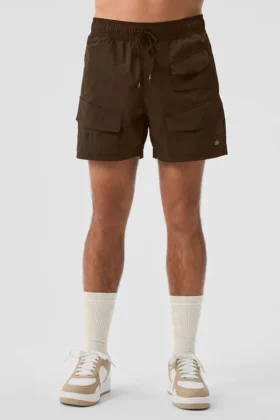 7" Crinkle Nylon Excursion Cargo Shorts – Espresso