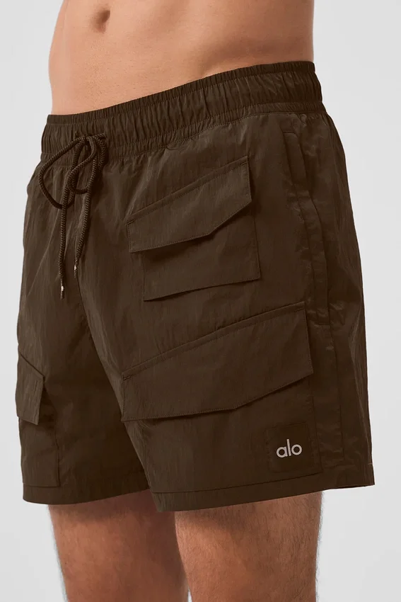 7" Crinkle Nylon Excursion Cargo Shorts – Espresso