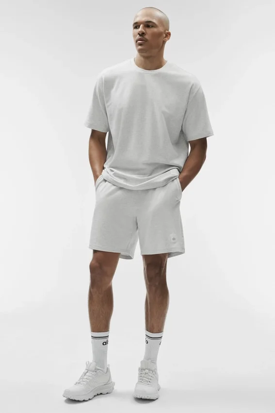 7" Double Take-shorts – White Heather