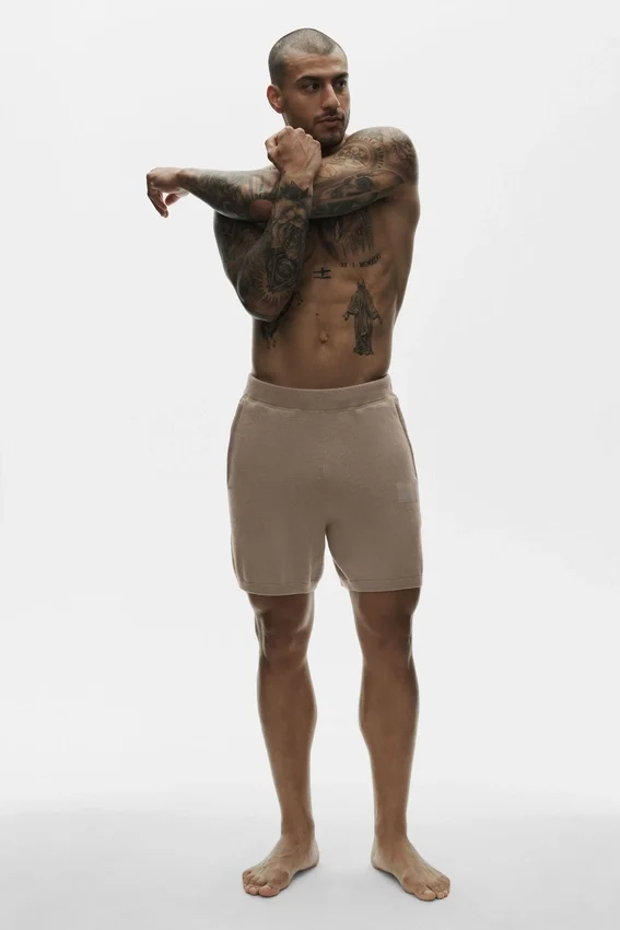 7" Ever Soft-shorts i bomull och kashmir – Gravel