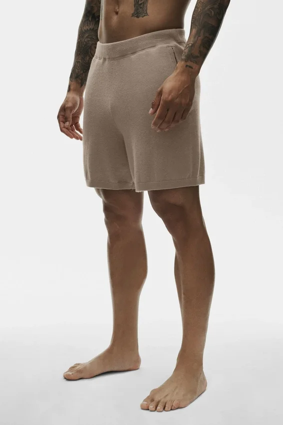 7" Ever Soft-shorts i bomull och kashmir – Gravel