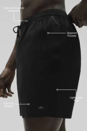 7″ High Tide Board Shorts – svart
