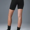 7" High-Waist cykelshorts – svarta