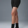 7" High-Waist cykelshorts – svarta