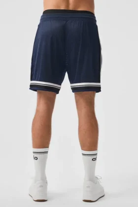 7″ Key Mesh basketbyxor – marinblå