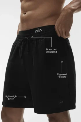 7″ Linen Days-shorts – svart
