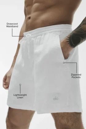 7″ Linen Days-shorts – vit