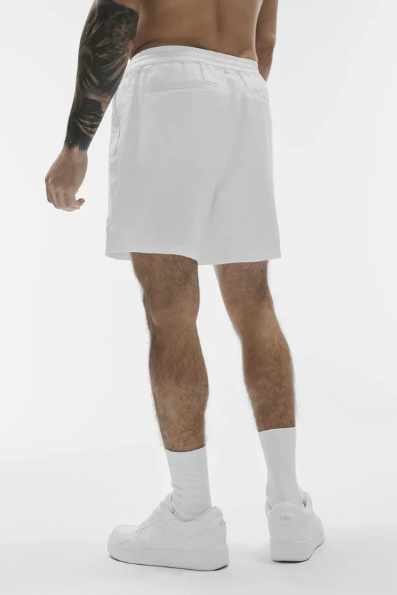 7" Linen Days-shorts – vit