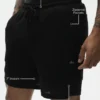7" Linen Jersey Coastal Shorts - Black