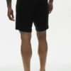 7" Linen Jersey Coastal Shorts - Black