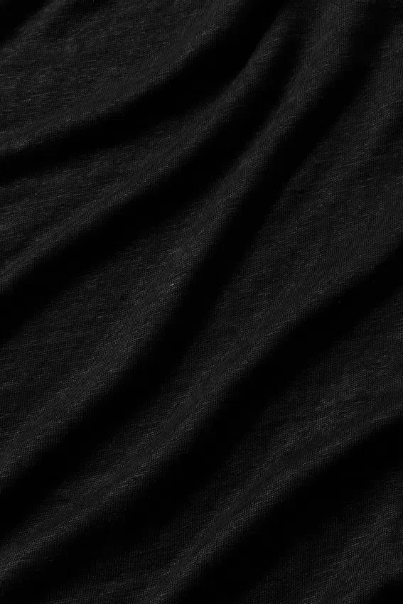 Linen Jersey Coastal långärmad skjorttröja – svart