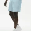 7" linnejersey-shorts i kuststil – Seaside Blue