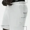 7" linnejersey-shorts i kuststil – White