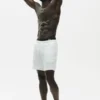 7" linnejersey-shorts i kuststil – White