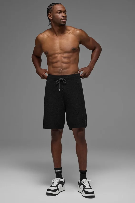 7" Sports Club Sweater Knit Short – Black