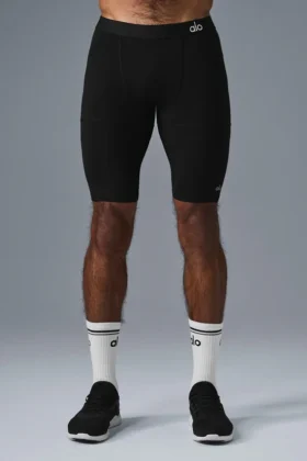 9" Flight Compression Shorts – Svart