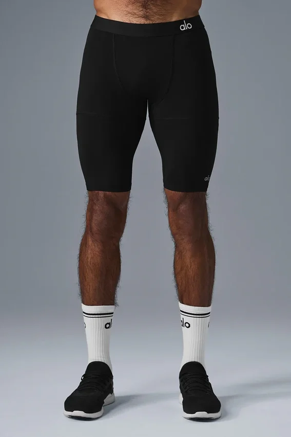 9" Flight Compression Shorts – Svart
