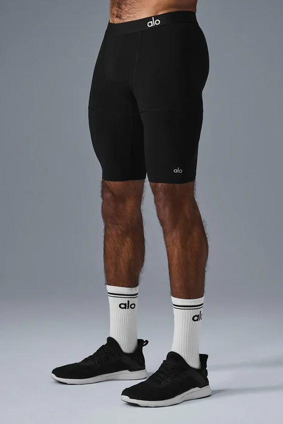 9" Flight Compression Shorts – Svart