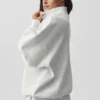 Accolade 1/4 Zip-tröja – vit melerad