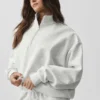 Accolade 1/4 Zip-tröja – vit melerad