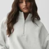 Accolade 1/4 Zip-tröja – vit melerad