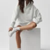 Accolade 1/4 Zip-tröja – vit melerad