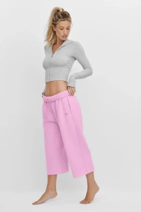 Accolade Cutoff-mjukisbyxor – Candy Heart Pink