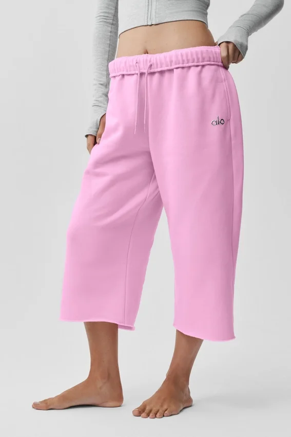 Accolade Cutoff-mjukisbyxor – Candy Heart Pink