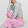 Accolade Cutoff-mjukisbyxor – Candy Heart Pink