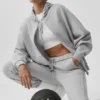 Accolade huvtröja med hel dragkedja – Athletic Heather Grey