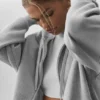 Accolade huvtröja med hel dragkedja – Athletic Heather Grey